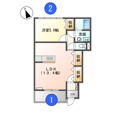 Iris Heim(アイリス・ハイム)の間取り