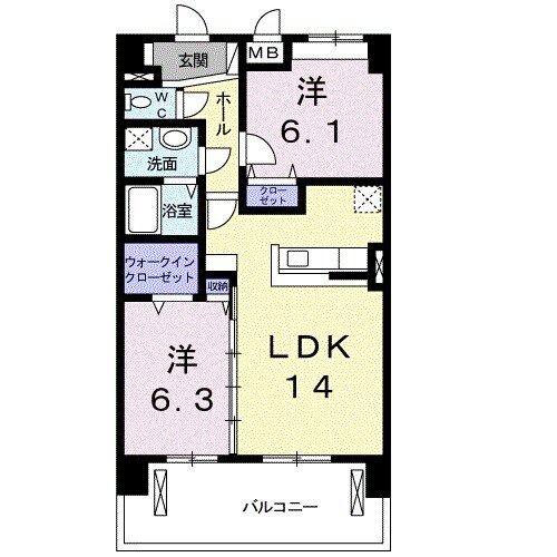 ヴィオラ Nの間取り