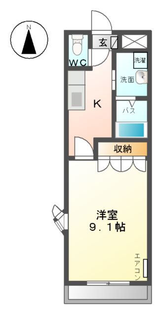 メルローズ香貫の間取り