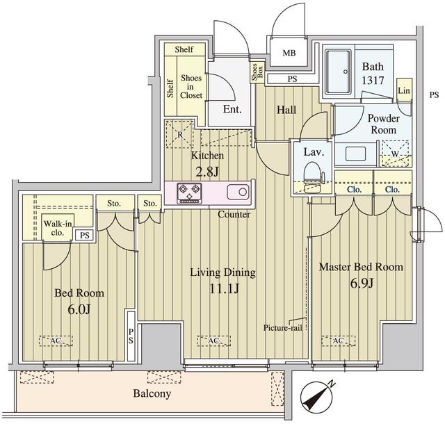 セリオ落合東中野の間取り