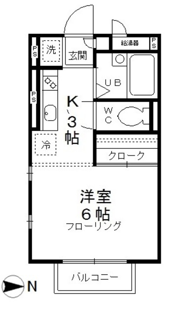 マロンヴィラ国立 B棟の間取り