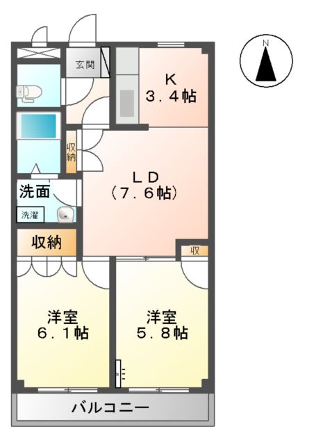 アドラブールFの間取り