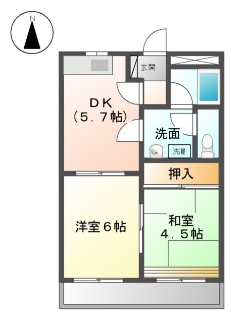 パレス野添Ⅱの間取り