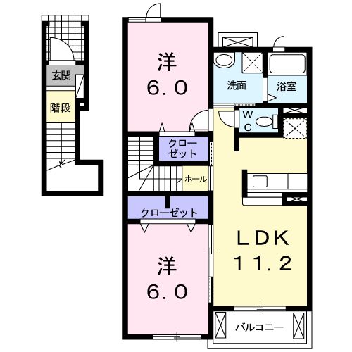 グリーンヒルズ日の出B棟の間取り