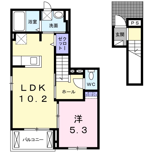 サンライズ　テラスの間取り