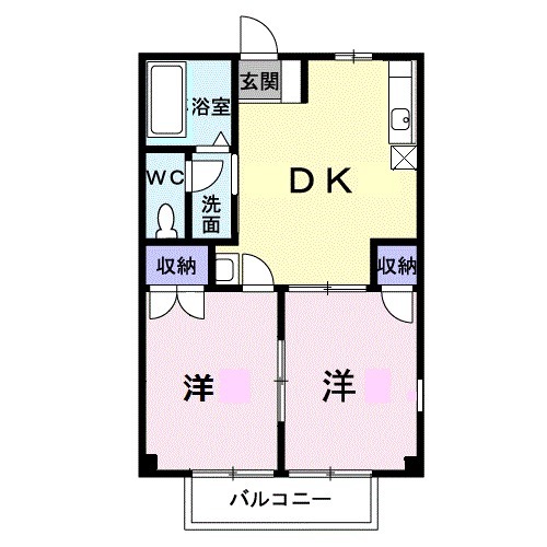 グリーンビレッジAの間取り