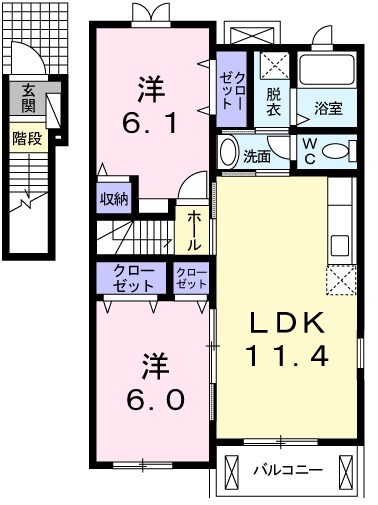 ジュネス ヴィラの間取り
