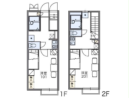 レオパレス滝下Bの間取り