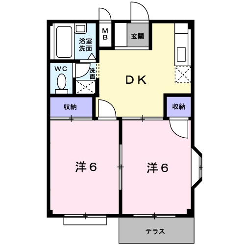 ウッディハイツの間取り