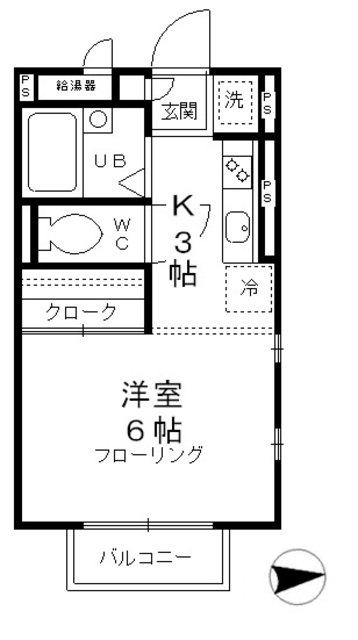マロンヴィラ国立B棟の間取り