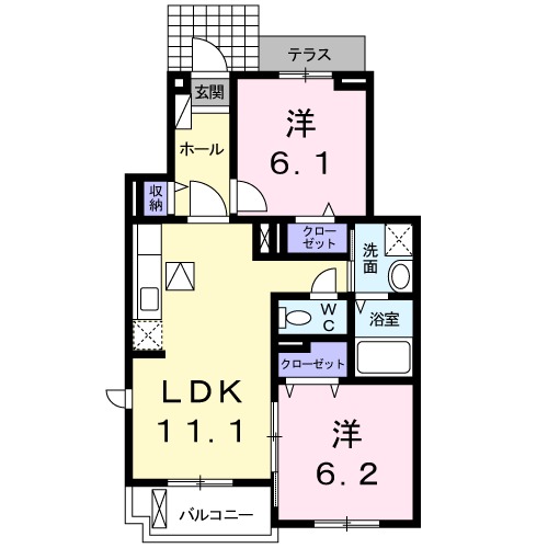ウィスティリア 宮代の間取り
