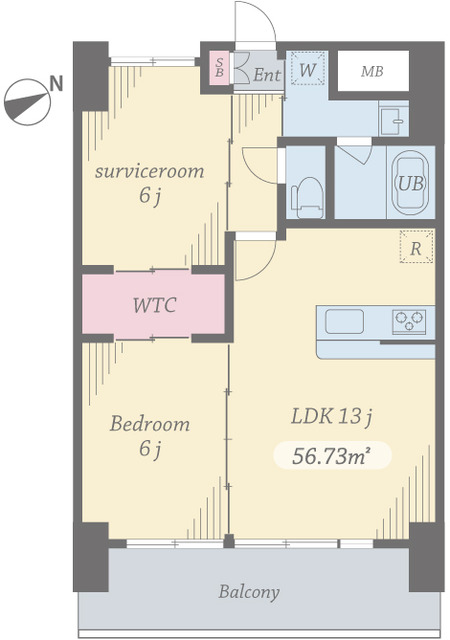 プライムコート立川の間取り