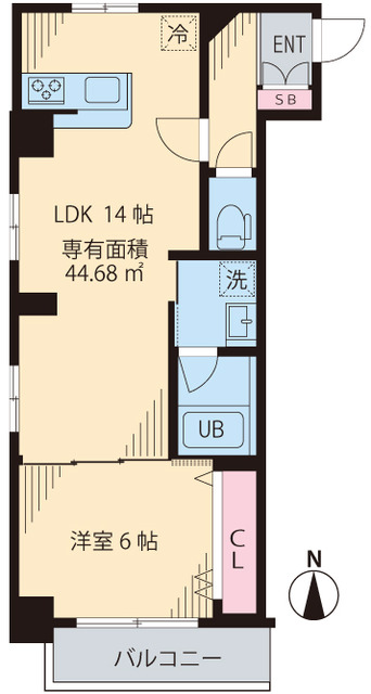 ビイルーム中野の間取り