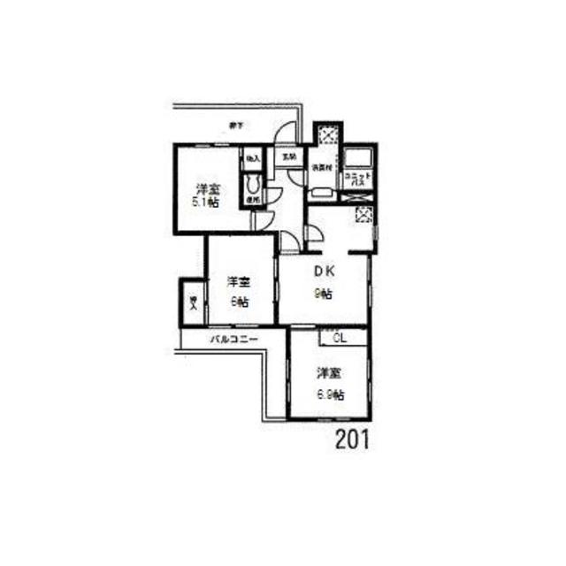 センチュリー立川の間取り