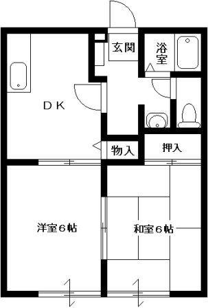 ポトリバ Aの間取り