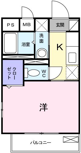 プリムヴェール国立の間取り