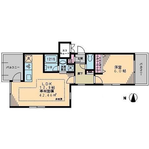 イーストポイント中野・203号室の間取り