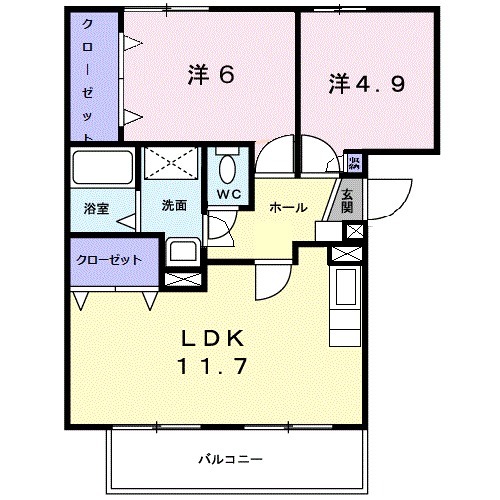 メナージュ杉戸の間取り
