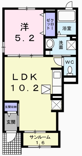 マロンガーデンBの間取り