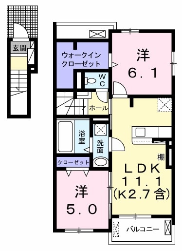 プラシード弐番館の間取り