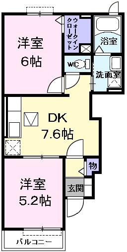 リバーサイドKAの間取り
