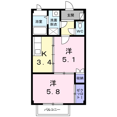 エスポア-ルジュネス五番館の間取り