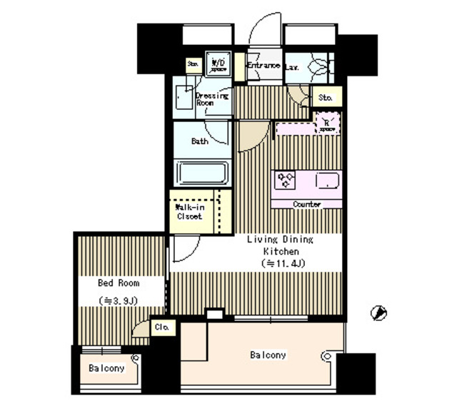 リビオ日本橋人形町の間取り
