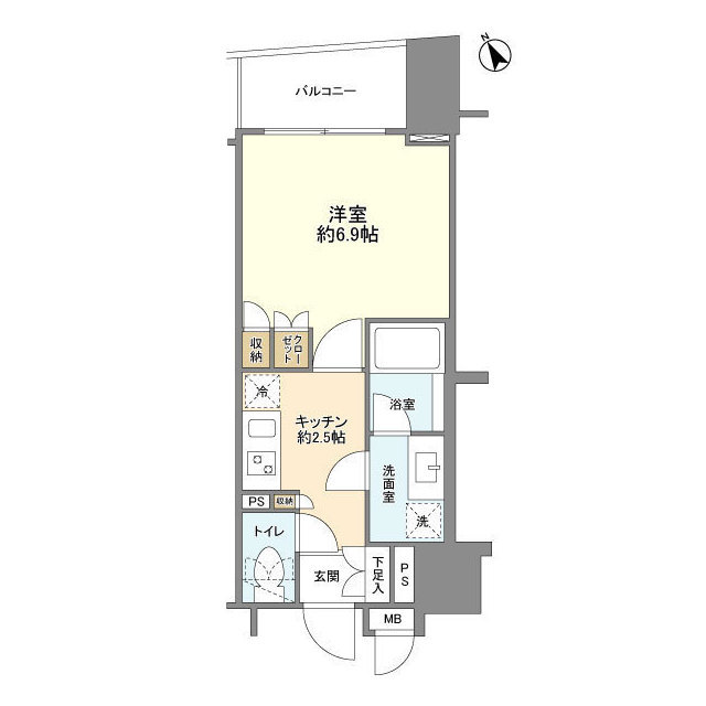 クオリア銀座三丁目の間取り