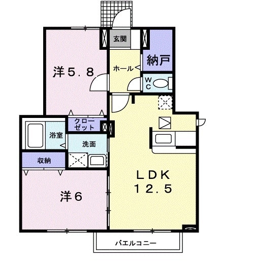 グランデカメリア山の手Ⅷの間取り