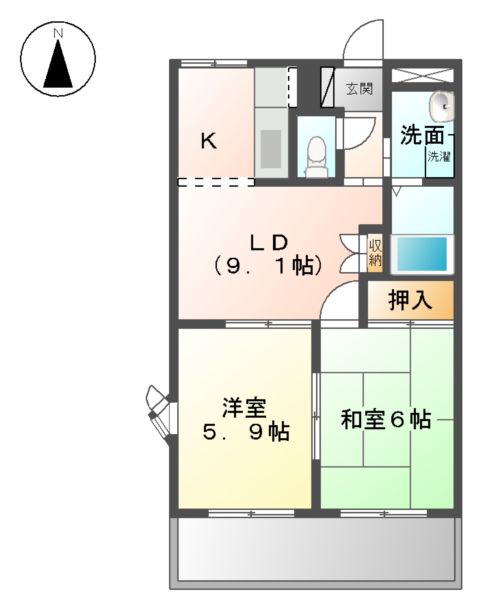 ラヴィーヌの間取り