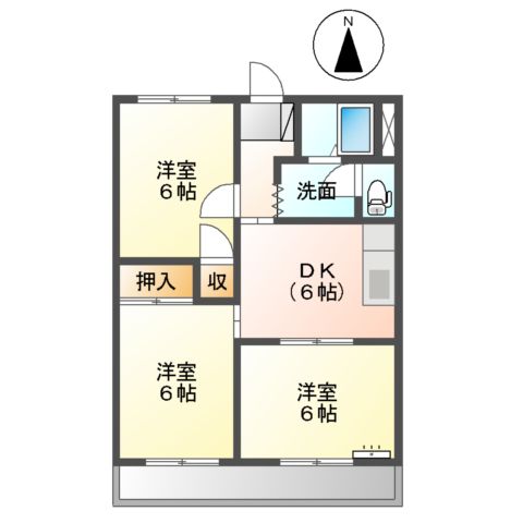 ラ・フォーレ二瀬川Ⅱの間取り