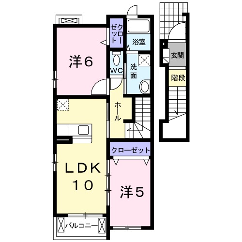 オレンジ ハウス Bの間取り