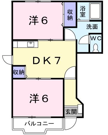 サンバースト Bの間取り