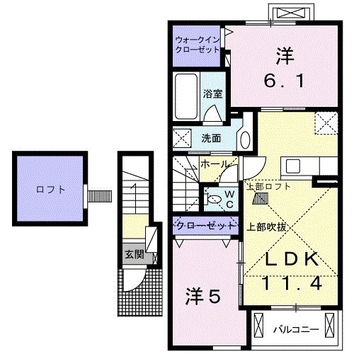 アムール Kの間取り