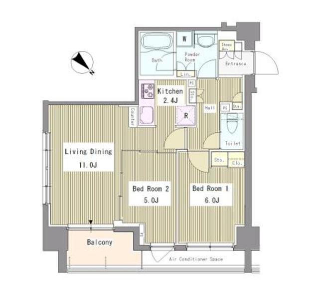 リベルテ月島の間取り