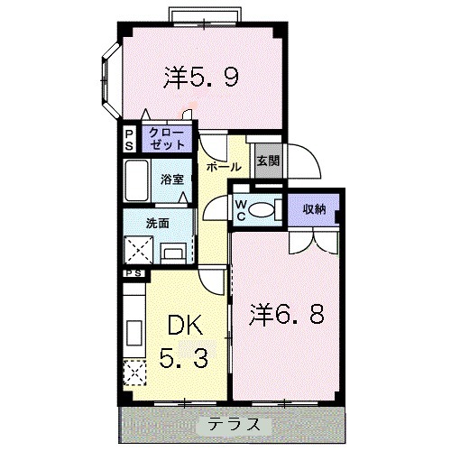 シャレール花見の間取り