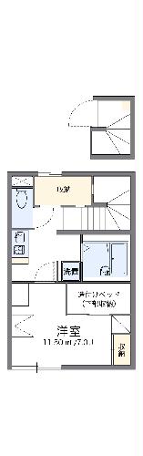レオパレスポラール参番館・207号室の間取り
