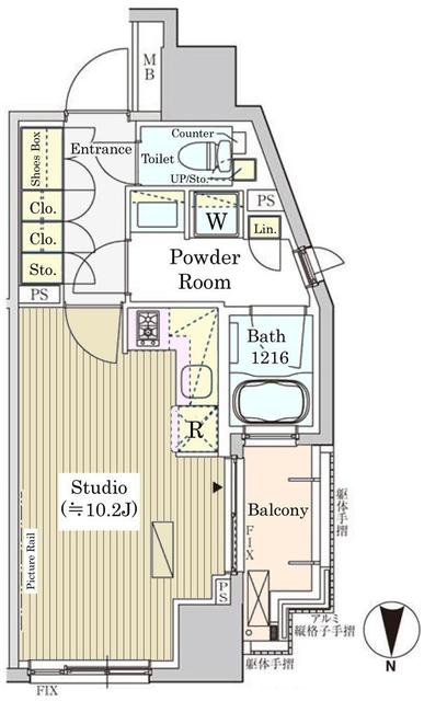 パークアクシス白金の間取り
