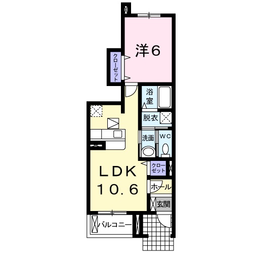 カーサ・デル・アモーレBの間取り