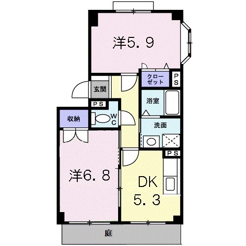 シャレール花見の間取り