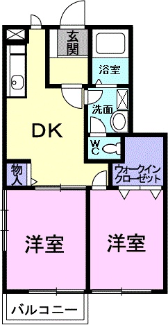 シャルマン雅Bの間取り
