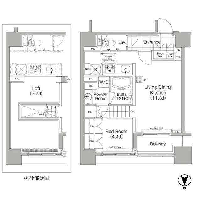 コンフォリア新川・1102号室の間取り