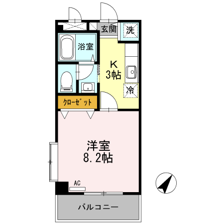 ブランシュ・209号室の間取り