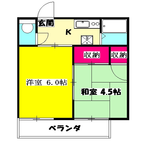 サンハウス松本Aの間取り