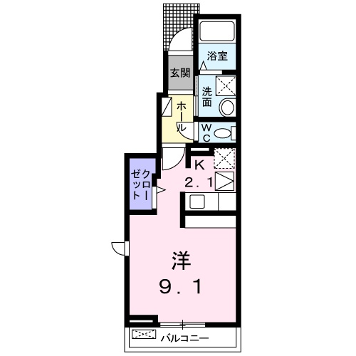 かりんBの間取り