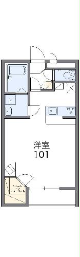 レオパレスサードなわての間取り