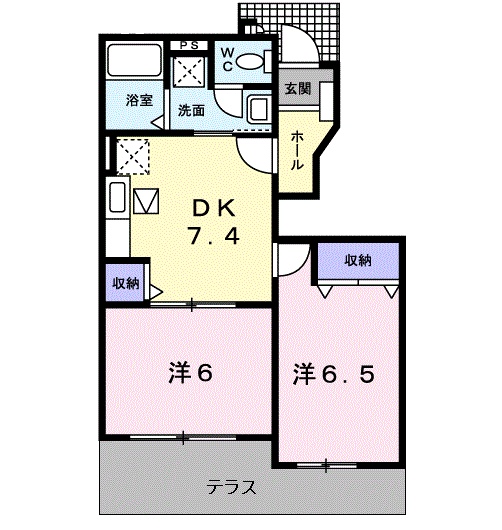 セレージョ　Ⅱ・01010号室の間取り