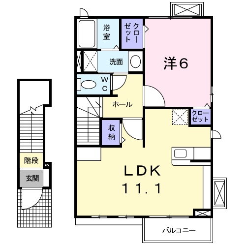 ハピネス・02040号室の間取り