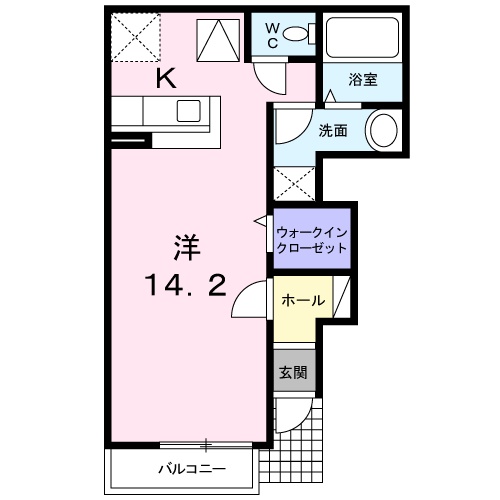 リヴ・レジーナＢ・01020号室の間取り
