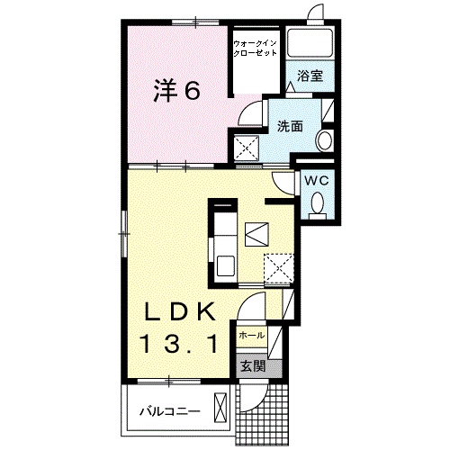 ルーブ フルール Dの間取り